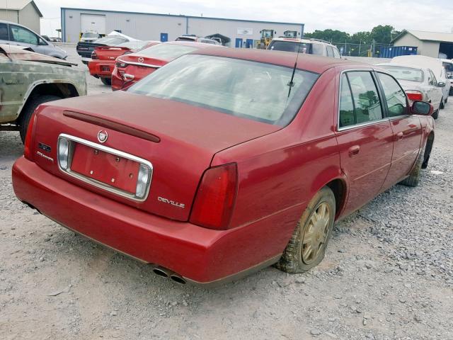 1G6KD54Y23U110235 - 2003 CADILLAC DEVILLE RED photo 4