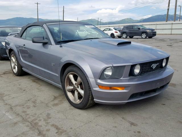 1ZVHT85H875302542 - 2007 FORD MUSTANG GT GRAY photo 1