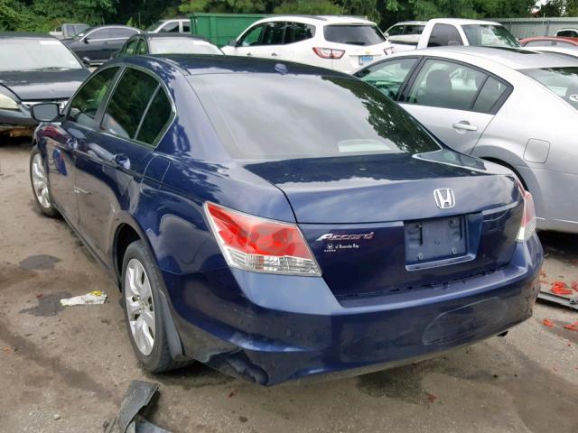 1HGCP2F81AA153002 - 2010 HONDA ACCORD EXL BLUE photo 3