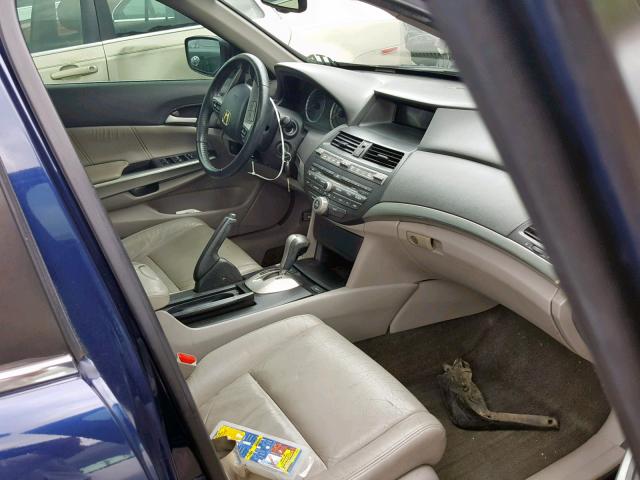 1HGCP2F81AA153002 - 2010 HONDA ACCORD EXL BLUE photo 5