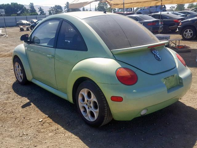 3VWCC21CXYM458174 - 2000 VOLKSWAGEN NEW BEETLE GREEN photo 3