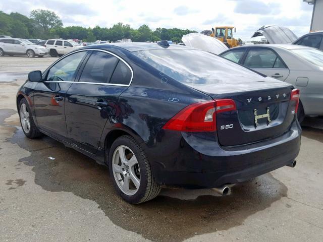 YV1622FS1C2143504 - 2012 VOLVO S60 T5 BLACK photo 3