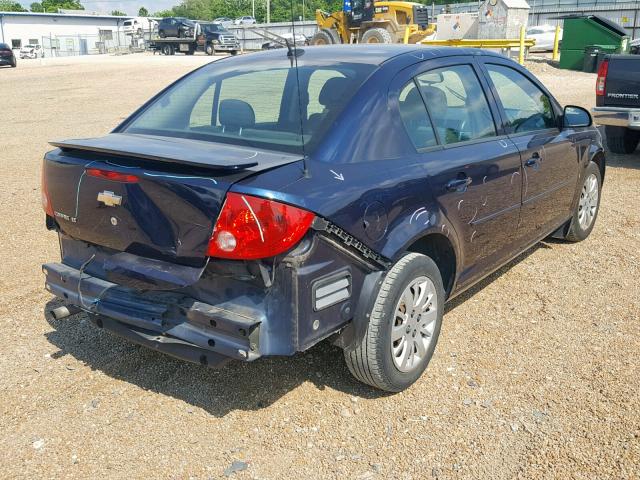 1G1AT58H697236216 - 2009 CHEVROLET COBALT LT BLUE photo 4