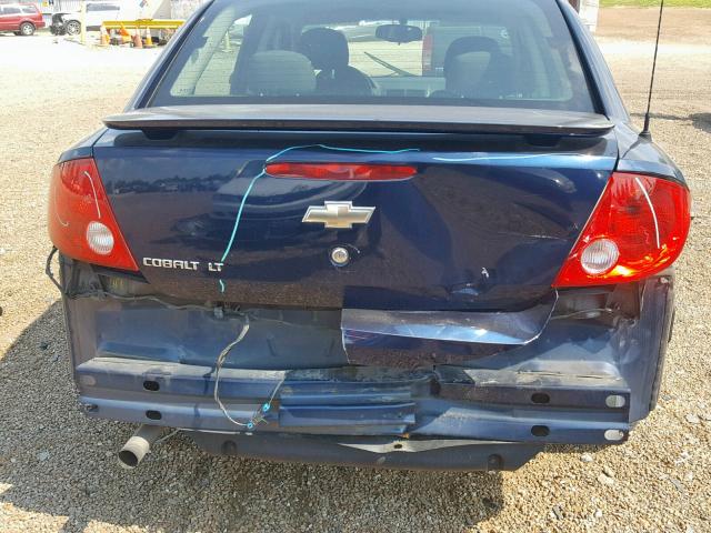 1G1AT58H697236216 - 2009 CHEVROLET COBALT LT BLUE photo 9