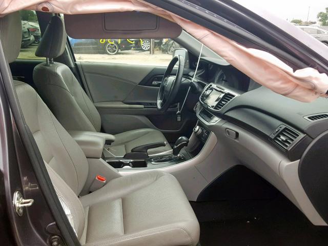 1HGCR2F85EA075291 - 2014 HONDA ACCORD EXL GRAY photo 5