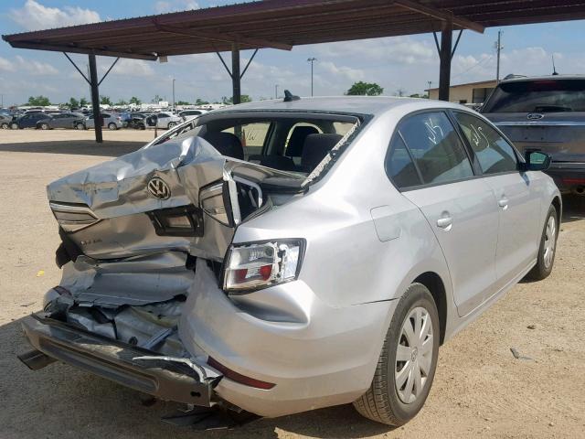 3VW2K7AJ4FM358059 - 2015 VOLKSWAGEN JETTA BASE SILVER photo 4