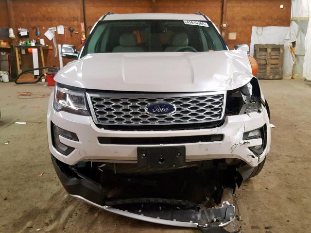 1FM5K8HT1HGD82390 - 2017 FORD EXPLORER P WHITE photo 9