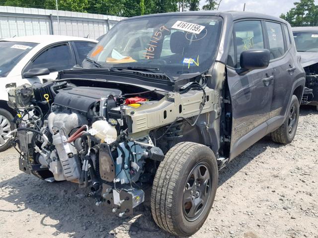 ZACCJBAB1JPH88076 - 2018 JEEP RENEGADE S ნაცრისფერი ფოტო 2