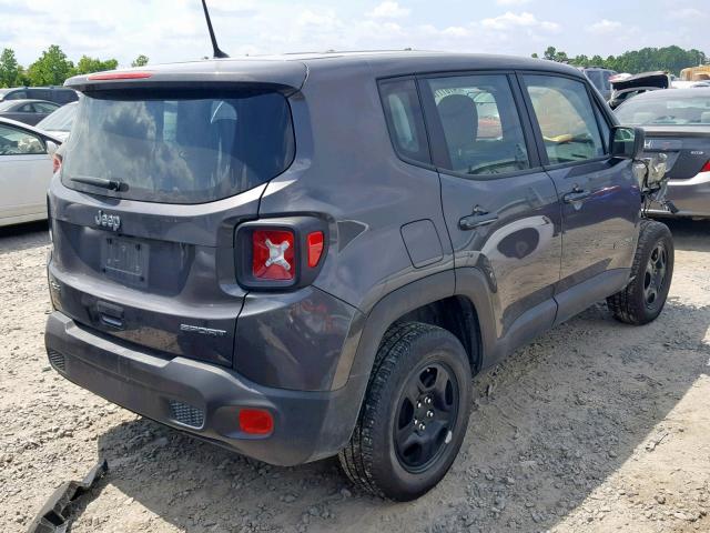 ZACCJBAB1JPH88076 - 2018 JEEP RENEGADE S ნაცრისფერი ფოტო 4