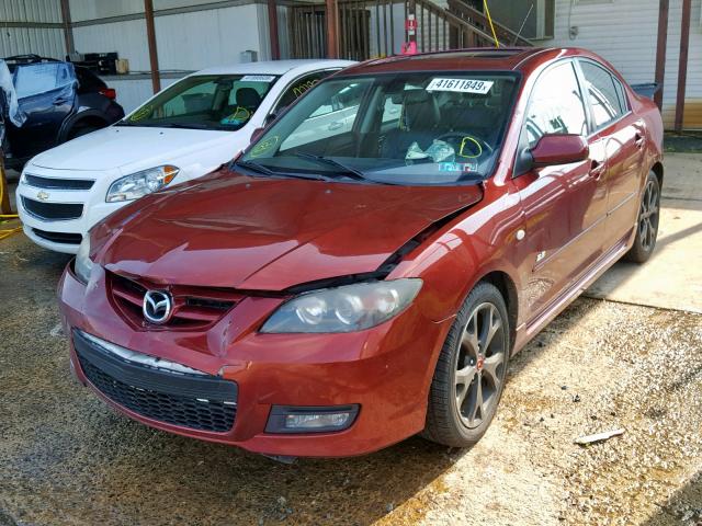 JM1BK324281117699 - 2008 MAZDA 3 S BURGUNDY photo 2