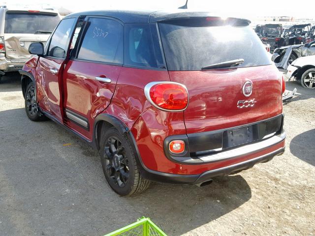 ZFBCFADH4HZ039671 - 2017 FIAT 500L TREKK MAROON photo 3