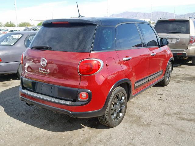 ZFBCFADH4HZ039671 - 2017 FIAT 500L TREKK MAROON photo 4