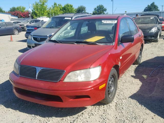 JA3AJ26E33U010081 - 2003 MITSUBISHI LANCER ES RED photo 2