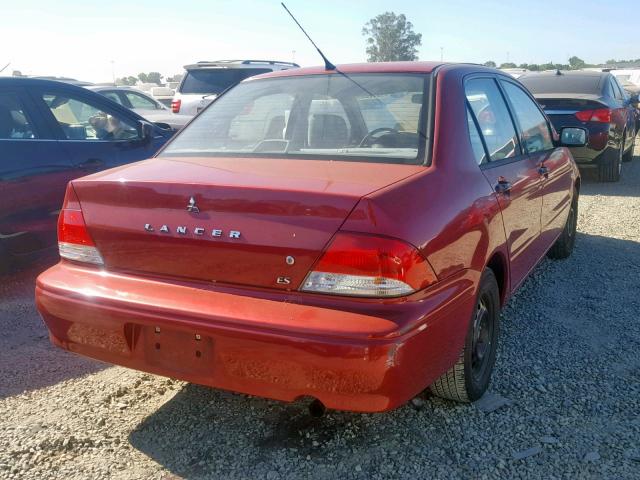 JA3AJ26E33U010081 - 2003 MITSUBISHI LANCER ES RED photo 4