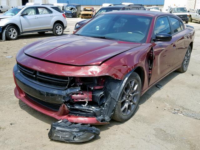 2C3CDXJG9JH198116 - 2018 DODGE CHARGER GT RED photo 2