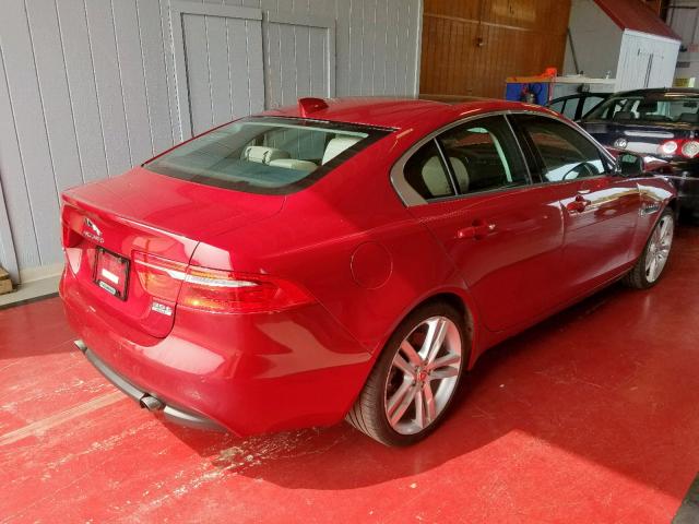 SAJAJ4BV3HA971356 - 2017 JAGUAR XE PREMIUM RED photo 4