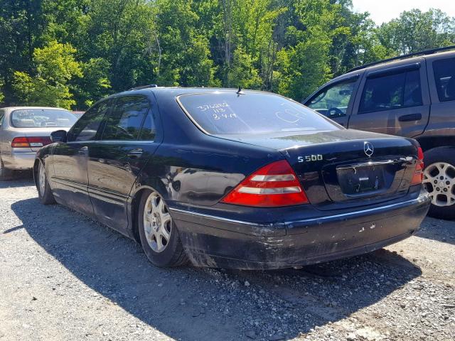 WDBNG75J21A143943 - 2001 MERCEDES-BENZ S 500 BLACK photo 3