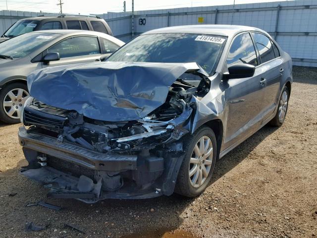 3VW2K7AJ1BM053158 - 2011 VOLKSWAGEN JETTA BASE GRAY photo 2