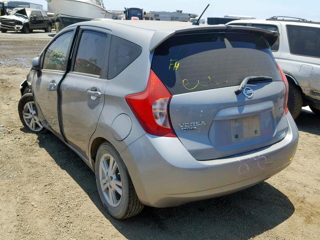 3N1CE2CP6EL370868 - 2014 NISSAN VERSA GRAY photo 3