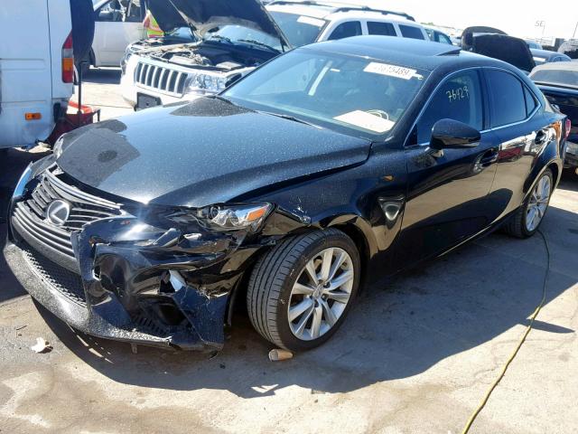 JTHCF1D20E5014616 - 2014 LEXUS IS 250 BLACK photo 2