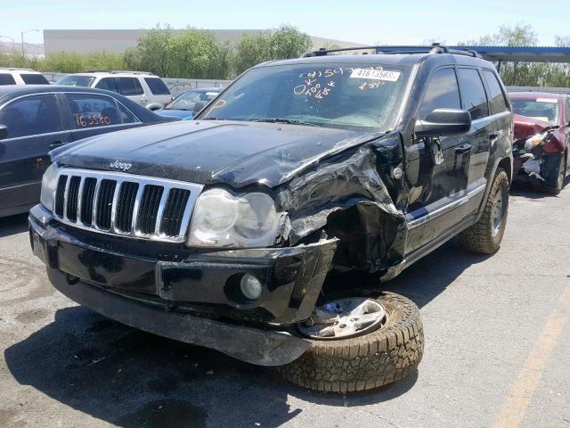 1J4HR58245C697801 - 2005 JEEP GRAND CHER BLACK photo 2