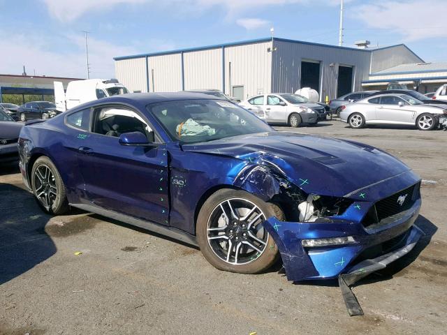 1FA6P8CF5K5109053 - 2019 FORD MUSTANG GT BLUE photo 1