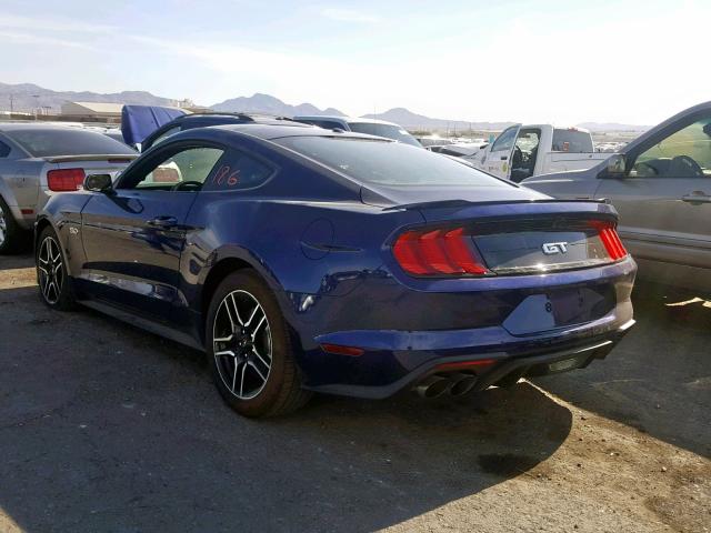 1FA6P8CF5K5109053 - 2019 FORD MUSTANG GT BLUE photo 3