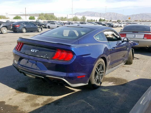 1FA6P8CF5K5109053 - 2019 FORD MUSTANG GT BLUE photo 4