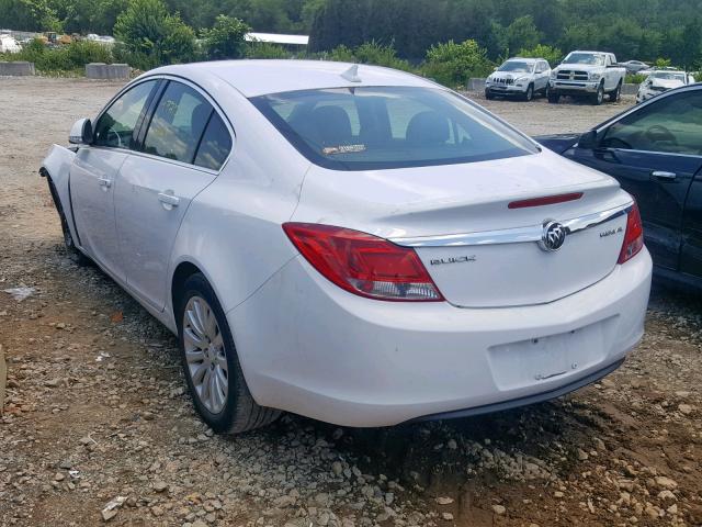 2G4GR5EK6C9159638 - 2012 BUICK REGAL WHITE photo 3