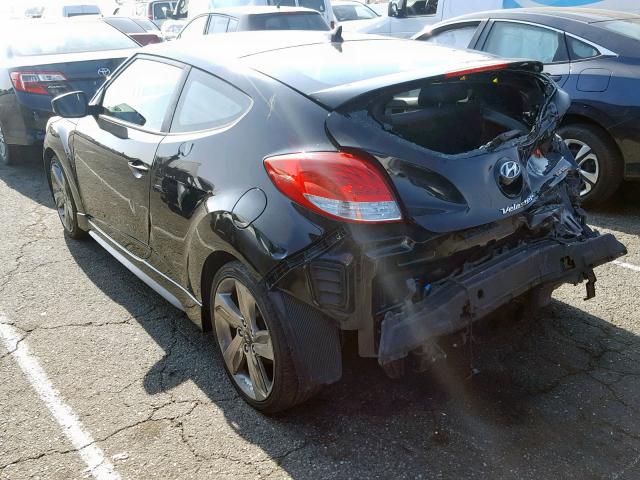 KMHTC6AE1DU147584 - 2013 HYUNDAI VELOSTER T BLACK photo 3