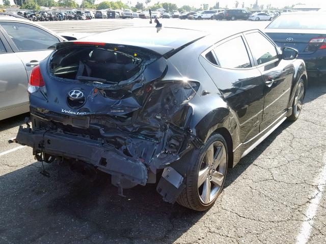 KMHTC6AE1DU147584 - 2013 HYUNDAI VELOSTER T BLACK photo 4