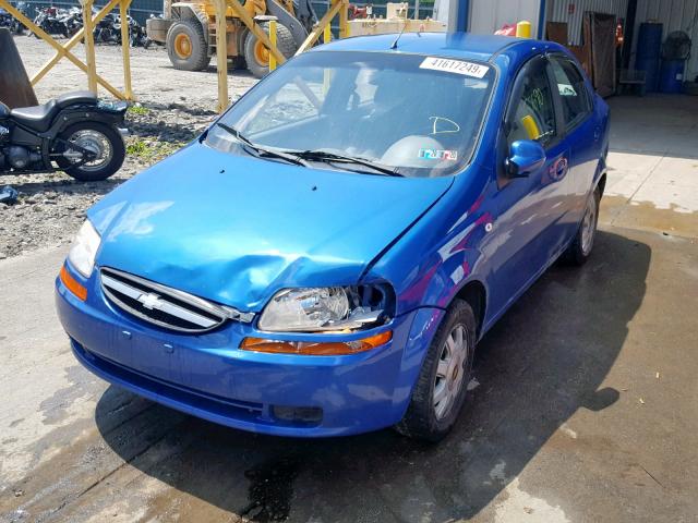KL1TD52675B495834 - 2005 CHEVROLET AVEO BASE Mavi foto 2