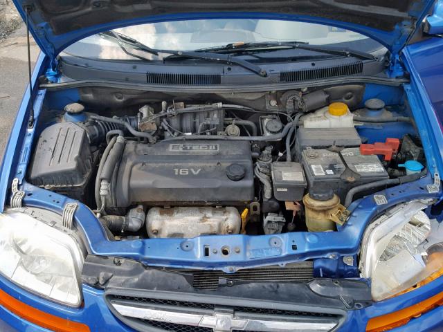 KL1TD52675B495834 - 2005 CHEVROLET AVEO BASE Mavi foto 7