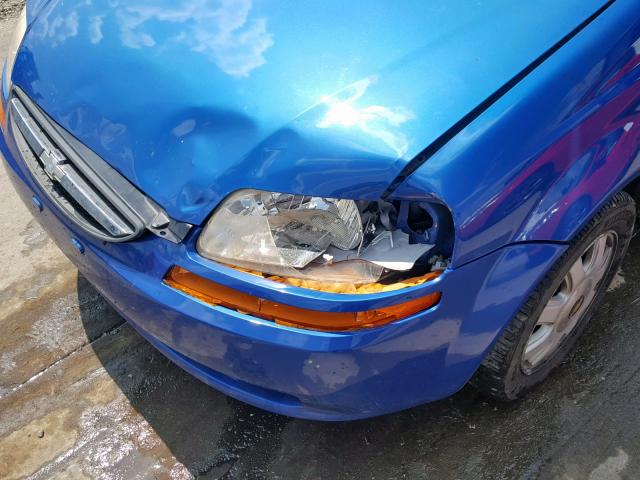 KL1TD52675B495834 - 2005 CHEVROLET AVEO BASE Mavi foto 9