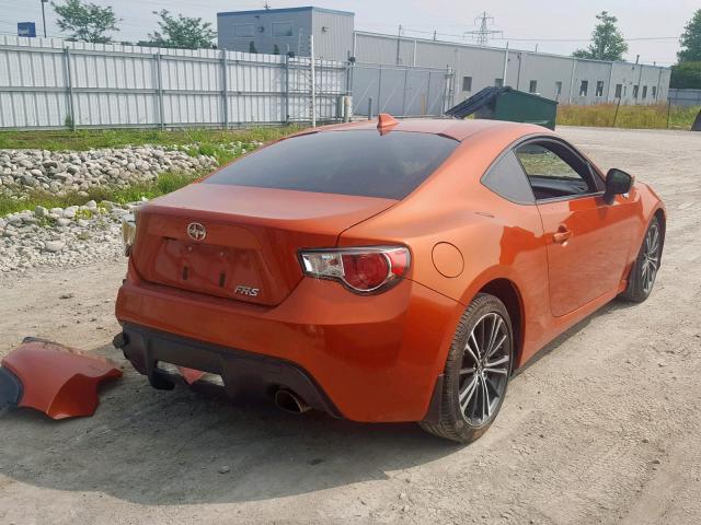 JF1ZNAA14G9701917 - 2016 TOYOTA SCION FR-S ORANGE photo 4