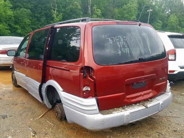 1GMDX03E31D244400 - 2001 PONTIAC MONTANA RED photo 3