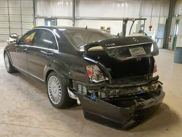 WDDNG71XX7A060142 - 2007 MERCEDES-BENZ S 550 BLACK photo 3