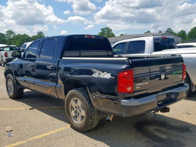 1D7HW48J56S544583 - 2006 DODGE DAKOTA QUA BLACK photo 3