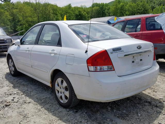 KNAFE122485539149 - 2008 KIA SPECTRA EX WHITE photo 3