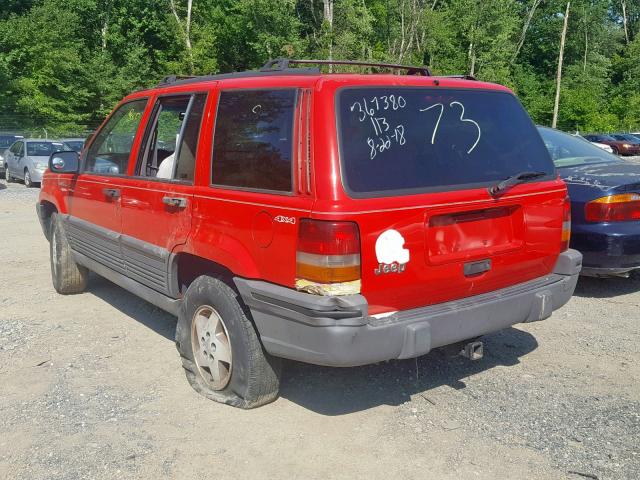 1J4GZ58SXSC770239 - 1995 JEEP GRAND CHER RED photo 3