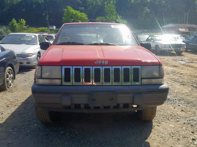 1J4GZ58SXSC770239 - 1995 JEEP GRAND CHER RED photo 9