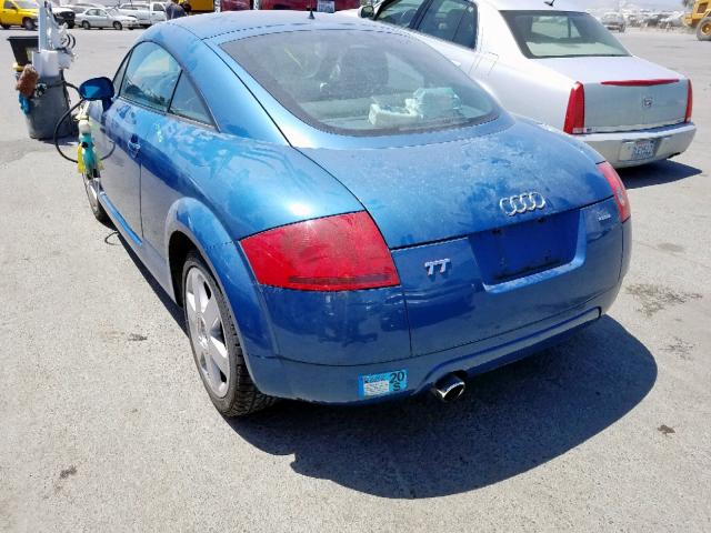 TRUUC28N8Y1051164 - 2000 AUDI TT QUATTRO BLUE photo 3