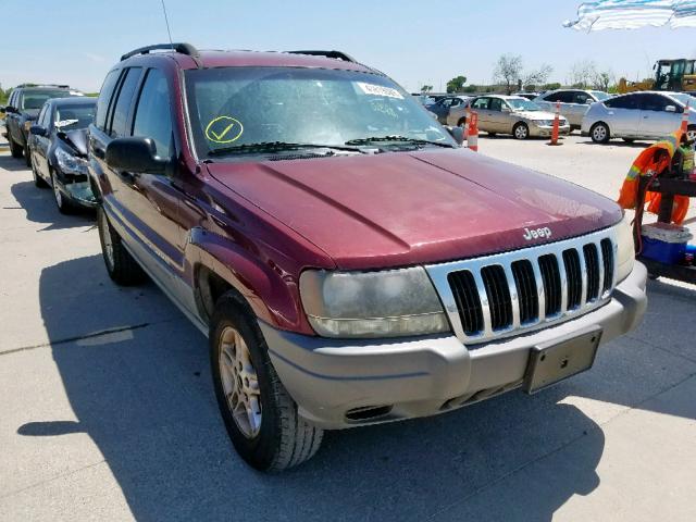 1J4GW48S52C145542 - 2002 JEEP GRAND CHER BURGUNDY photo 1