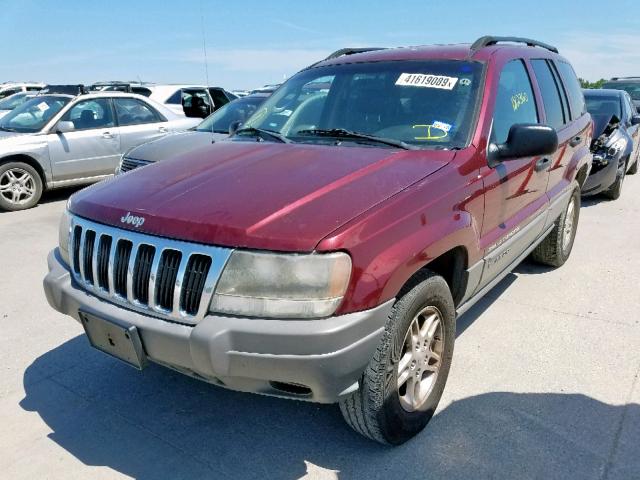 1J4GW48S52C145542 - 2002 JEEP GRAND CHER BURGUNDY photo 2