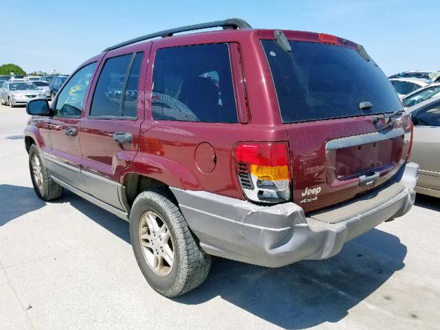 1J4GW48S52C145542 - 2002 JEEP GRAND CHER BURGUNDY photo 3