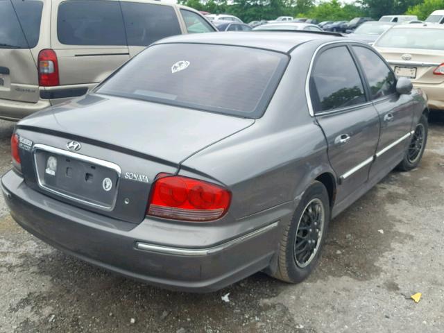 KMHWF25S92A571235 - 2002 HYUNDAI SONATA GL GRAY photo 4