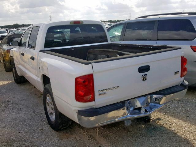 1D7HE48N15S217988 - 2005 DODGE DAKOTA QUA WHITE photo 3