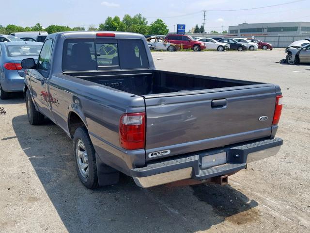 1FTYR10U45PA75736 - 2005 FORD RANGER GRAY photo 3