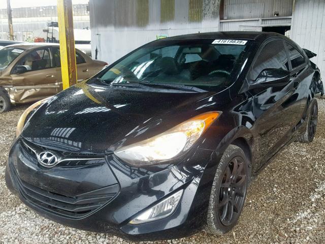 KMHDH6AE5DU022593 - 2013 HYUNDAI ELANTRA CO BLACK photo 2