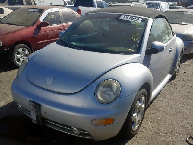 3VWCK21YX3M321663 - 2003 VOLKSWAGEN NEW BEETLE ვერცხლისფერი ფოტო 2